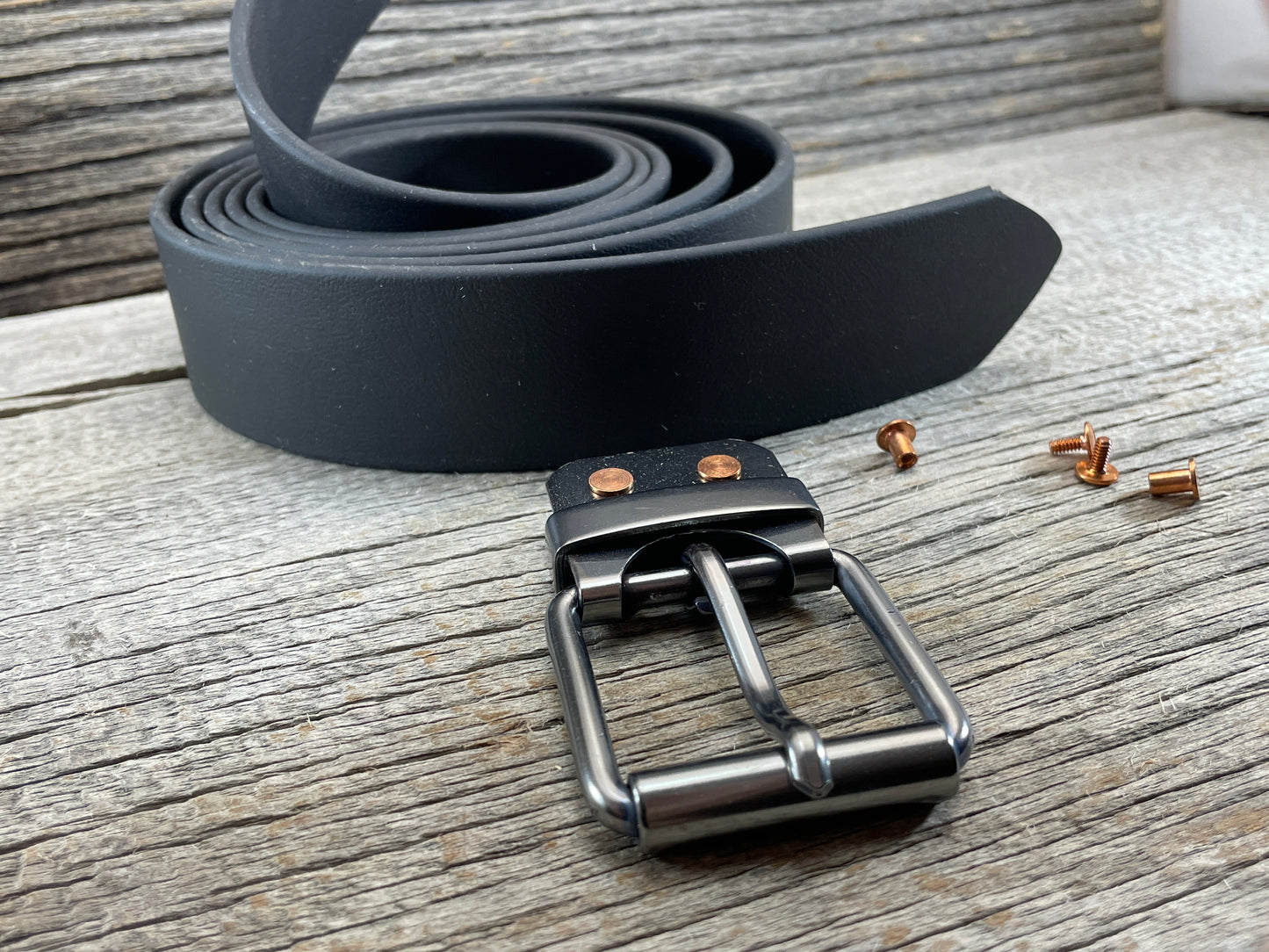 (CB-02)1 - Gunmetal Copper Belt-Plate Buckle