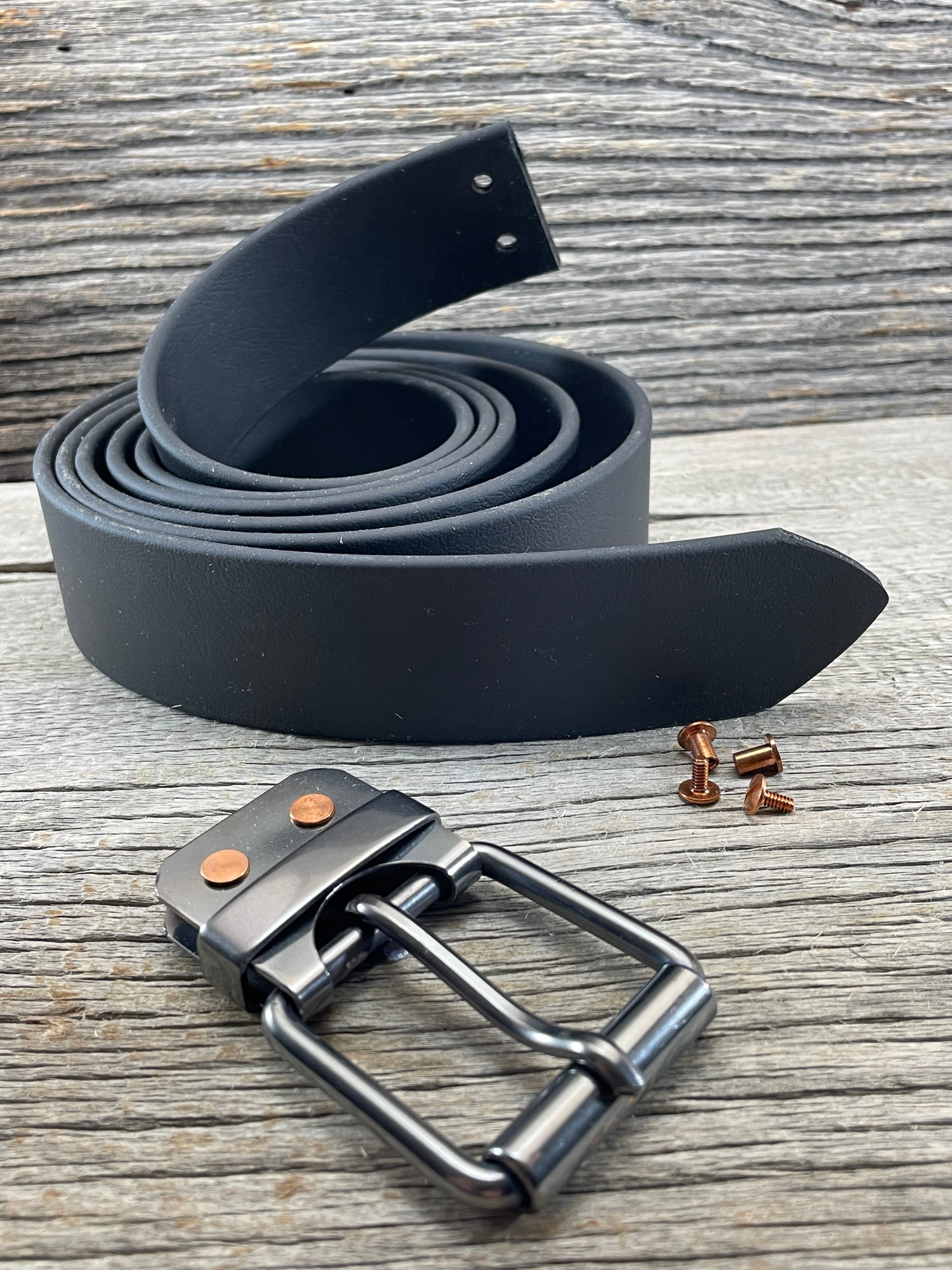(CB-02)1 - Gunmetal Copper Belt-Plate Buckle