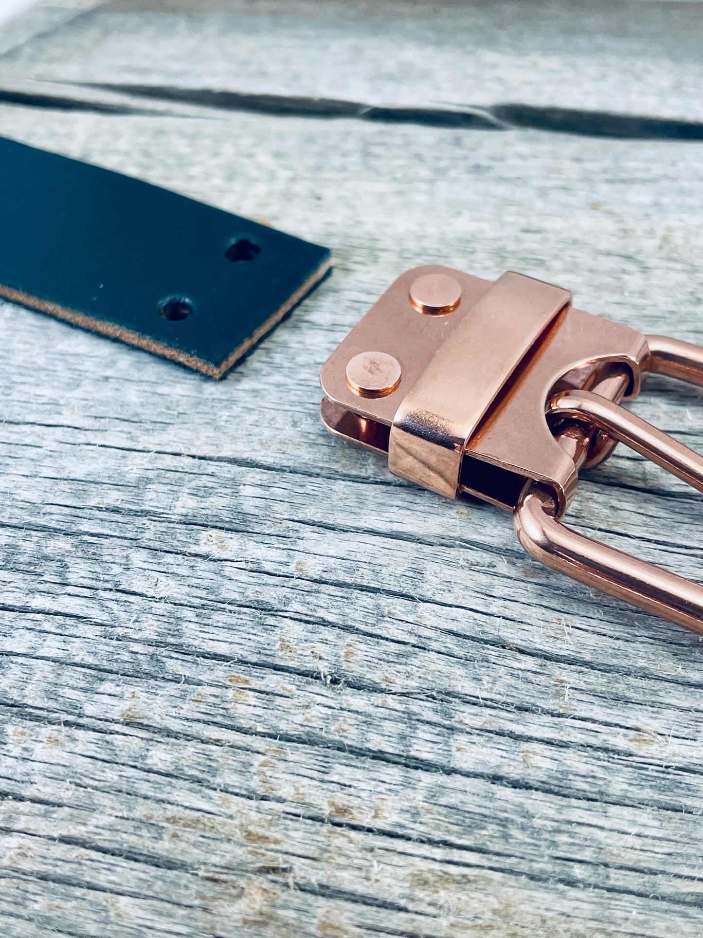 FLEX(CB-01)72 -  Solid Copper Belt-Plate Buckle on WeatherFlex Waterproof Belt Strap 72"