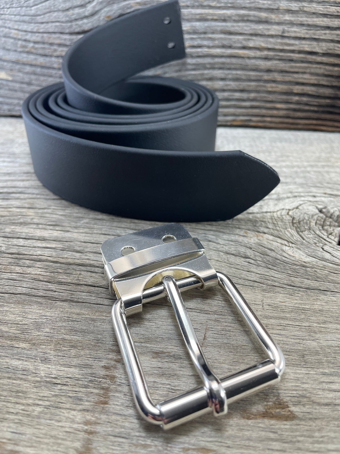 FLEX(SB-01)72 - Sterling Silver Belt-Plate Buckle on WeatherFlex Waterproof Belt Strap 72"