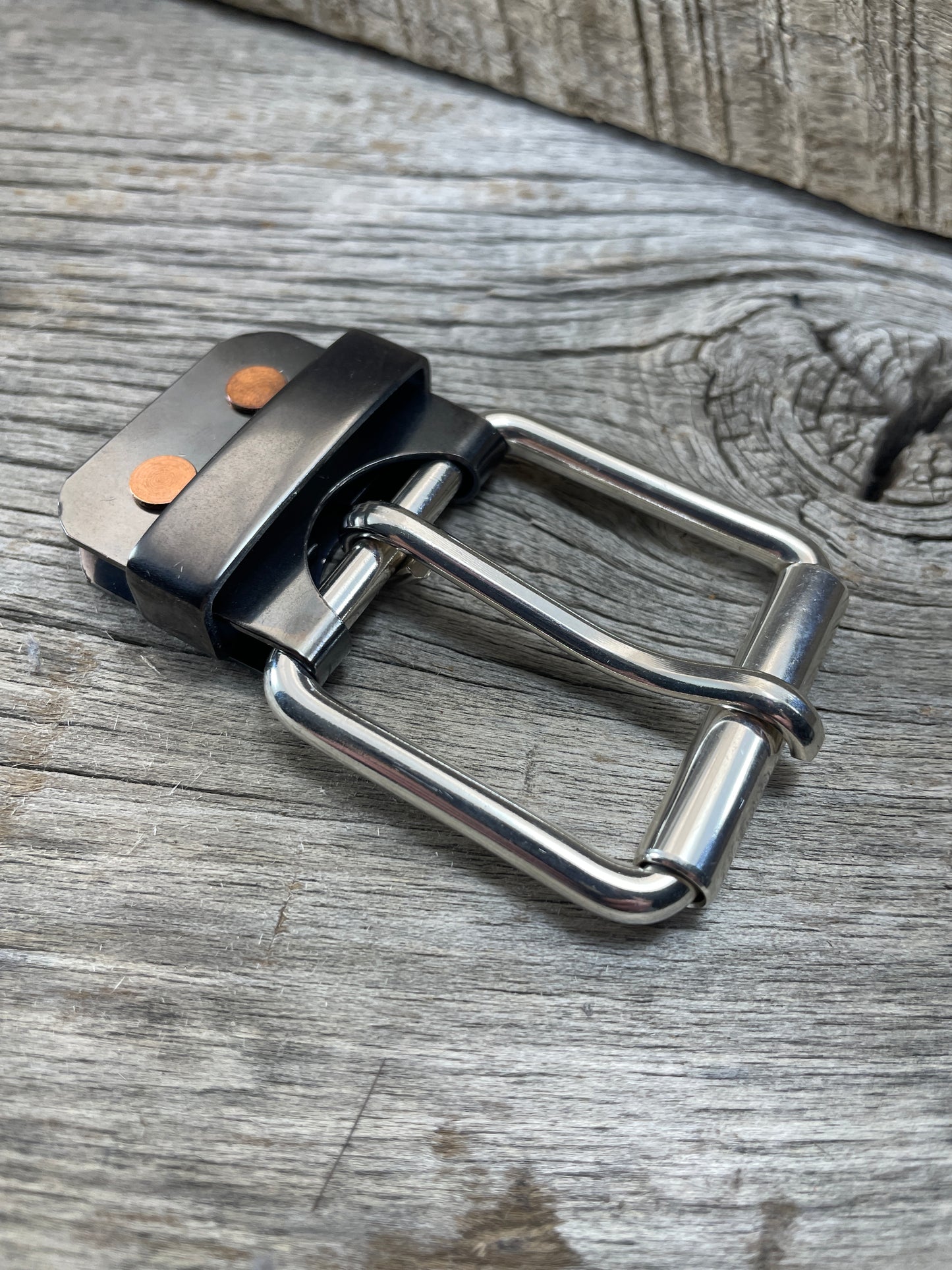 FLEX(SB-04)72 - Sterling Silver and Copper Belt-Plate Buckle and Belt