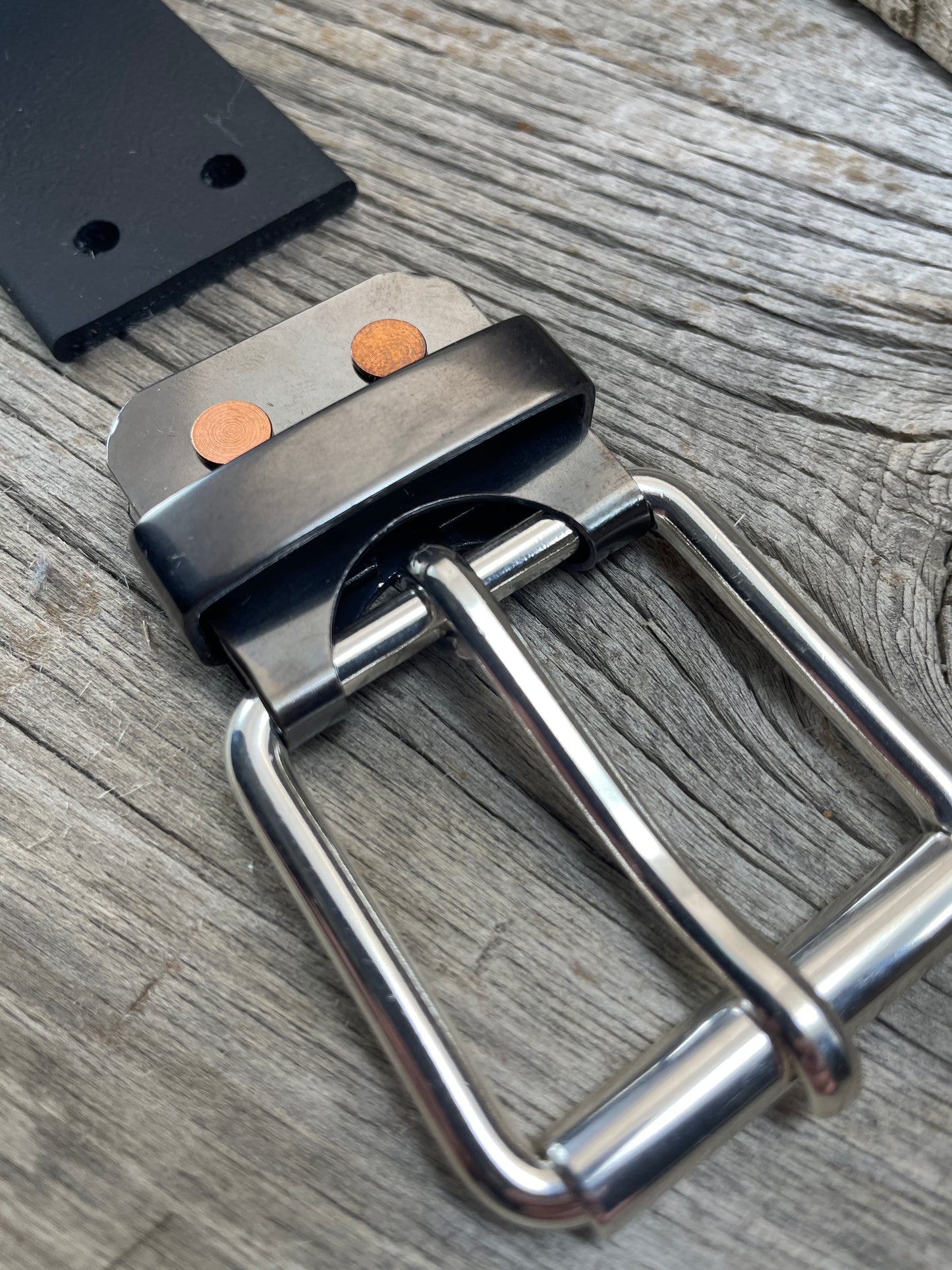 FLEX(SB-04)72 - Sterling Silver and Copper Belt-Plate Buckle and Belt