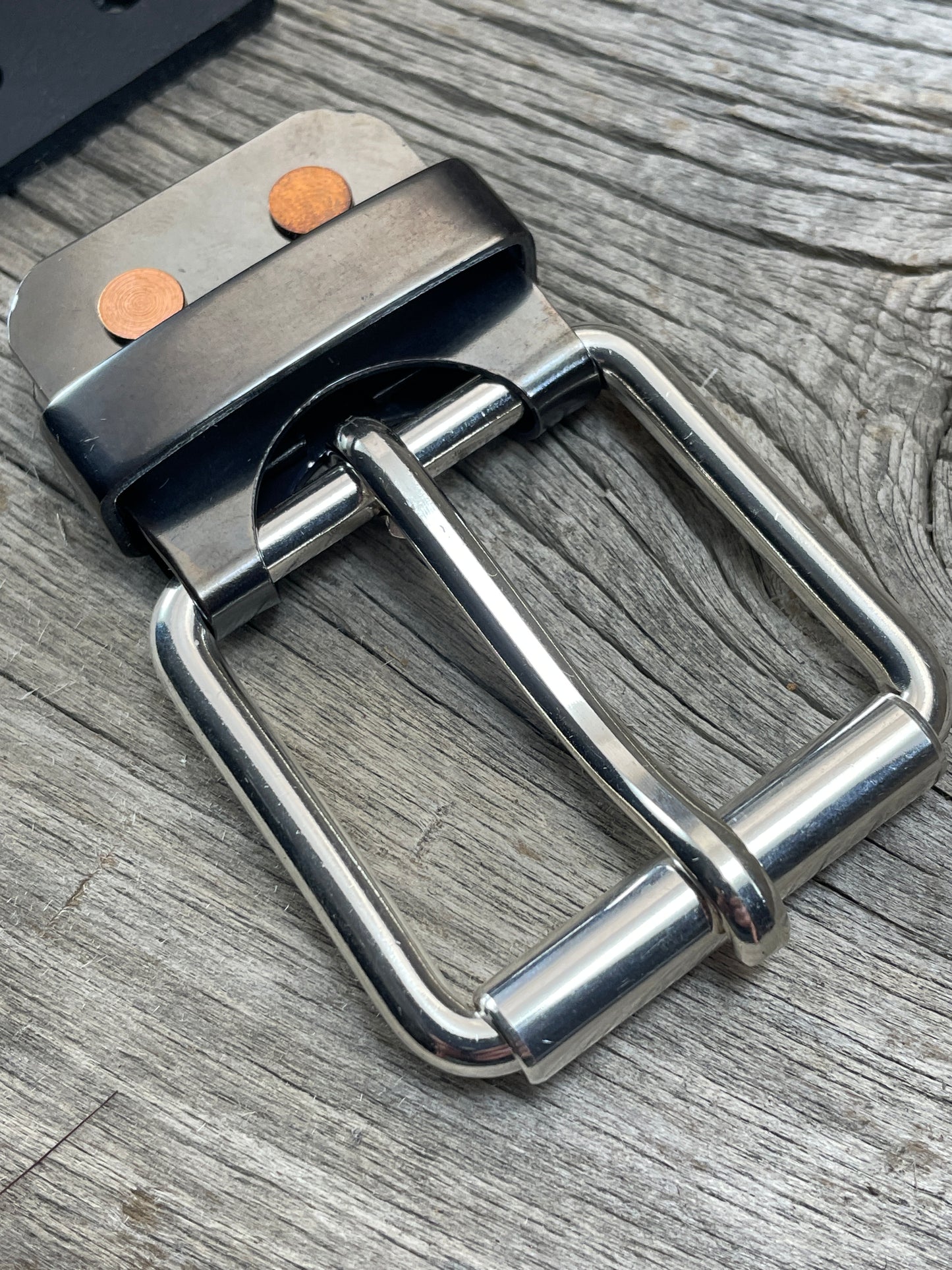 FLEX(SB-04)72 - Sterling Silver and Copper Belt-Plate Buckle and Belt