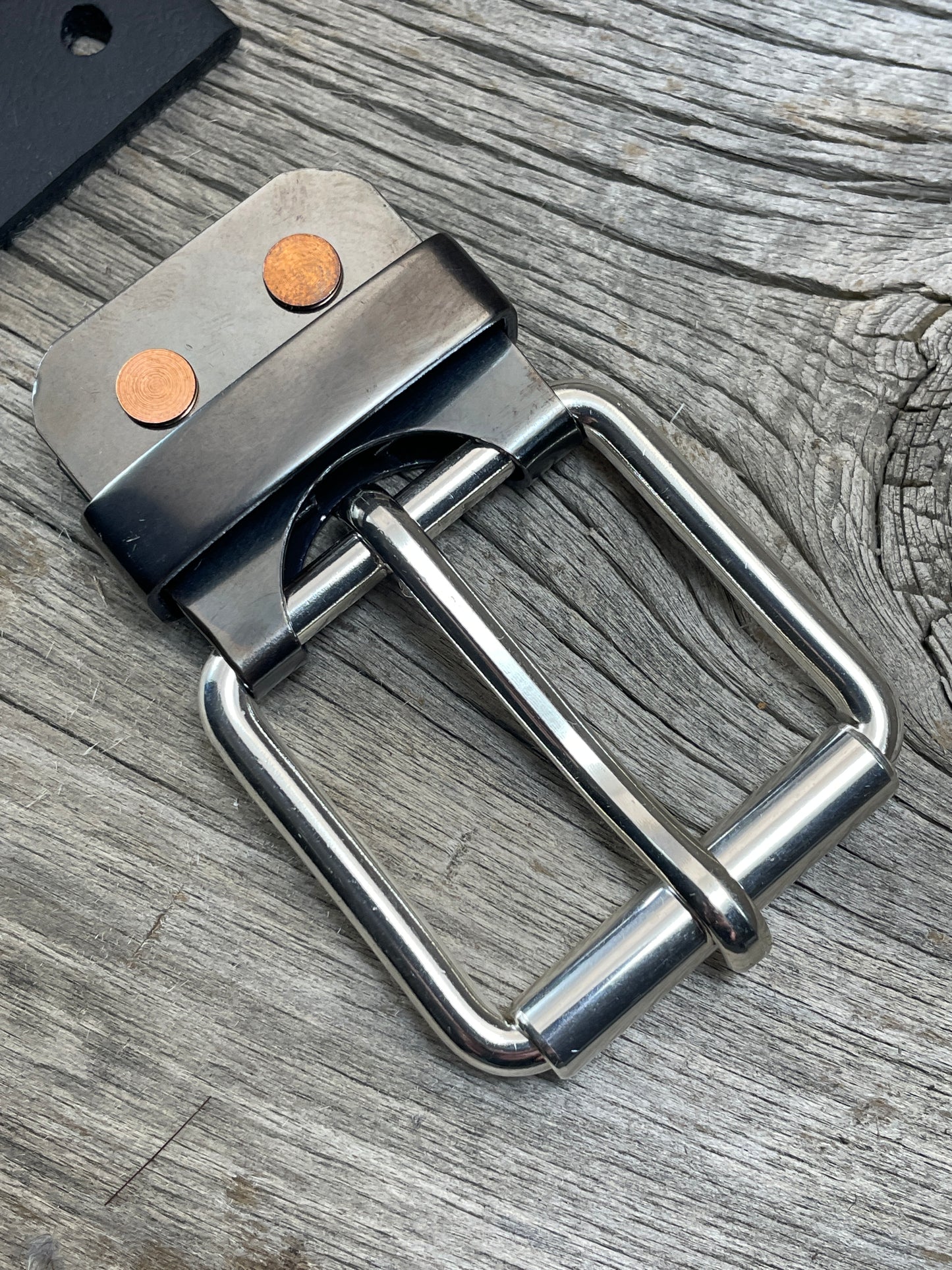 FLEX(SB-04)72 - Sterling Silver and Copper Belt-Plate Buckle and Belt