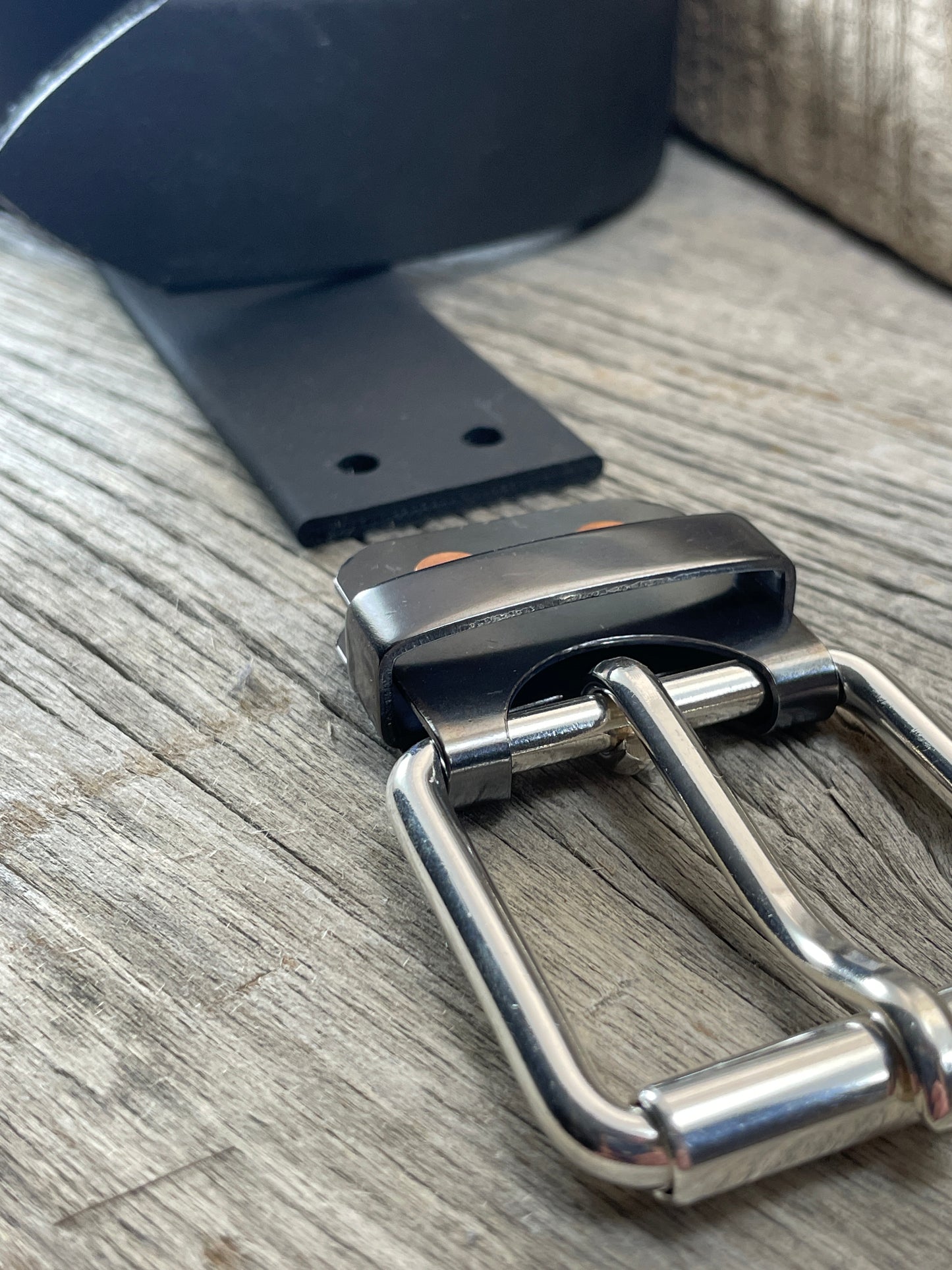 FLEX(SB-04)72 - Sterling Silver and Copper Belt-Plate Buckle and Belt
