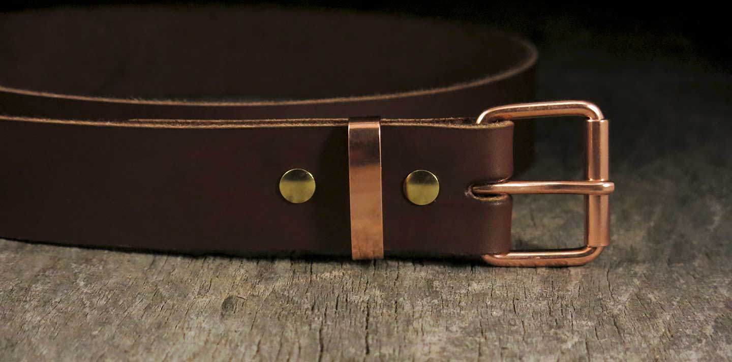 Copper Belt Buckle Set for Leather