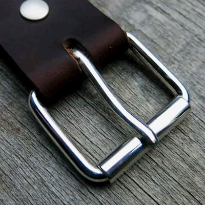 1 1/4" silver belt buckle